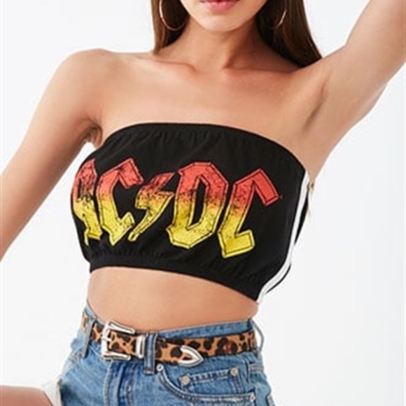ac dc crop top forever 21